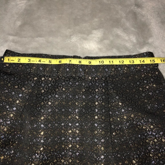 Old Navy Skirt Black with Metallic Design Chic - Picture 8 of 11